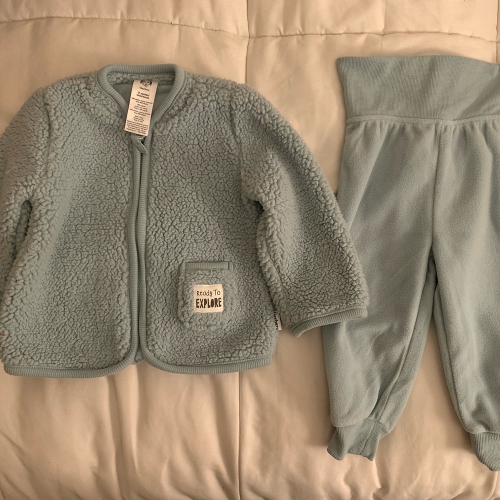 Gerber Soft Blue Baby Jacket Set